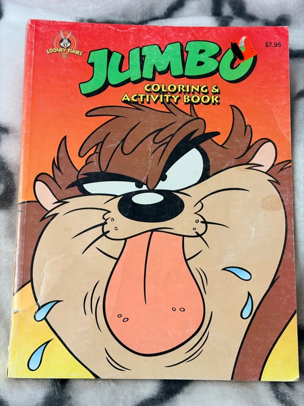 LOONEY TUNES/TASMANIAN DEVIL (1996) VTG 96 Page Jumbo Activity Book - EUC